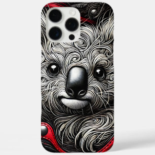 Artistic Koala Bear Design iPhone 16 Pro Max Case