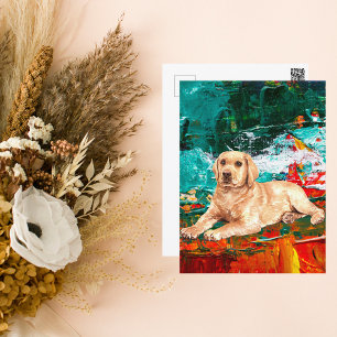 Artistic Labrador Dog Abstract  Postcard