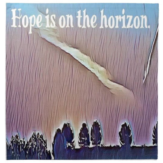 Artistic Landscape Hope On Horizon Quote Napkin