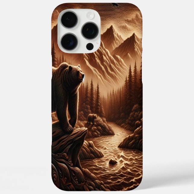 Artistic Leather-Like Bear by River  Case-Mate iPhone Case (Back)