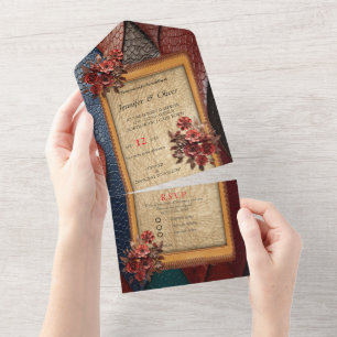 Artistic Leather Texture Art designs All In One Invitation