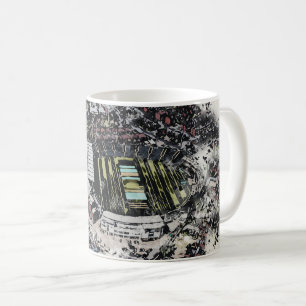 Artistic Leeds Cricket Stadium, Yorkshire Coffee Mug