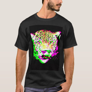 Artistic Leopard Psychedelic Animal Cool Colorful T-Shirt