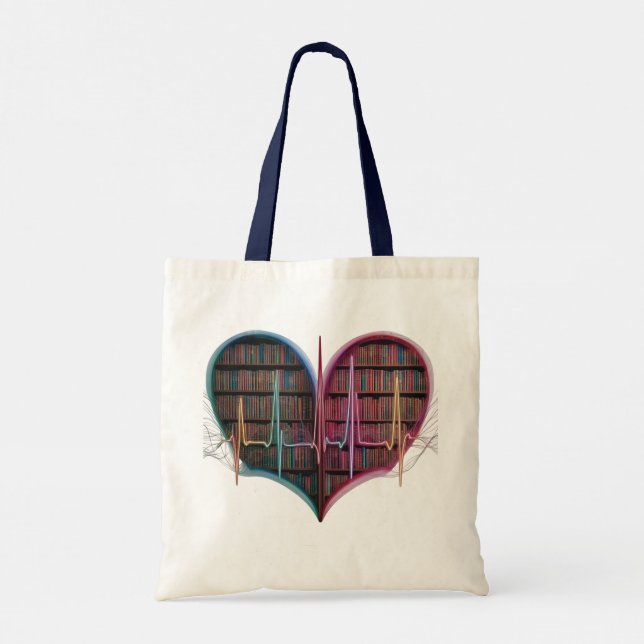 Artistic Library Series Tote Bag - Premium Canvas  (Back)