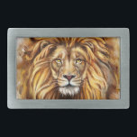 Artistic Lion Face Oval Belt Buckle<br><div class="desc">Artistic Lion Face</div>