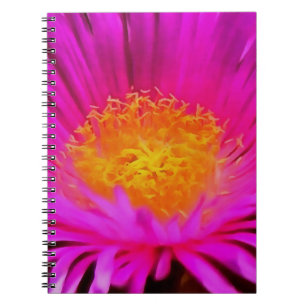 Artistic Magenta Pink Aster Flower Floral Art Notebook