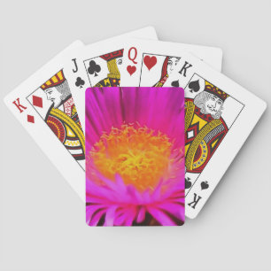 Artistic Magenta Pink Aster Flower Floral Art Playing Cards