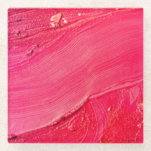 Artistic Make-Up: Colourful Creative Composition. Glass Coaster