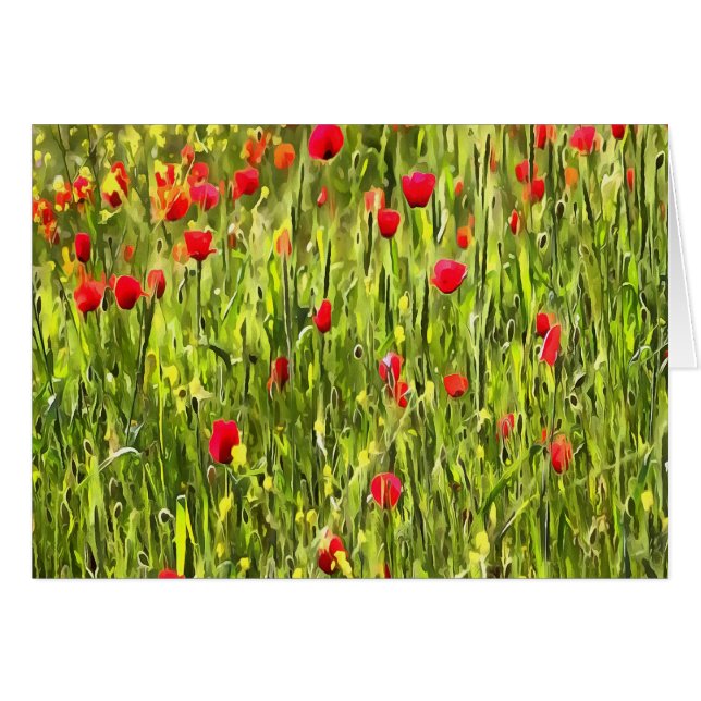 Artistic Meadow Poppy Landscape (Front Horizontal)