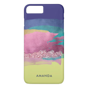 Artistic Metallic Brush Strokes with Monogram iPhone 8 Plus/7 Plus Case