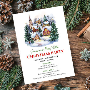 Artistic minimalist Christmas scene holiday invite