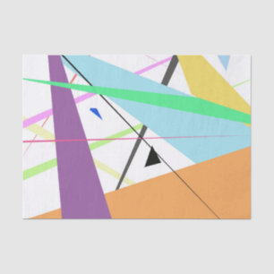 Artistic modern abstract  geometric stripes tissue paper