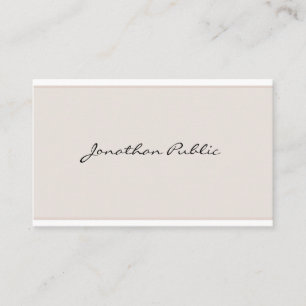 Artistic Modern Simple Elegant Minimalist Plain Business Card