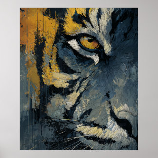 Artistic Modern Tiger Wall Art Bold Luxury Animal