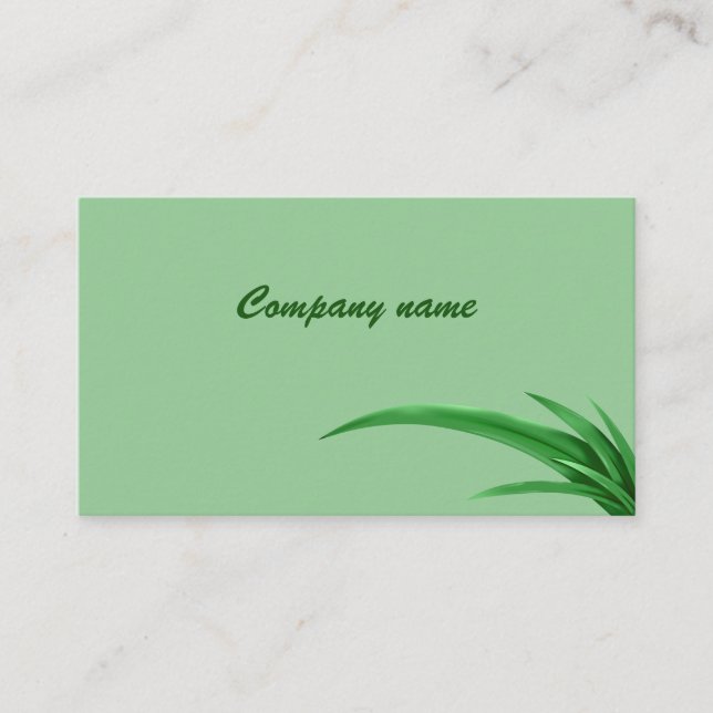 Artistic Monochrome Classic Painted Grass Tuft Business Card (Front)