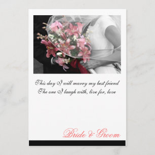 Artistic Monogram Floral Wedding Invitation
