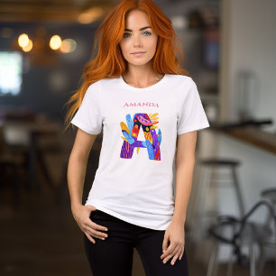 Artistic Monogram - Letter A Colourful Birthday Tri-Blend Shirt