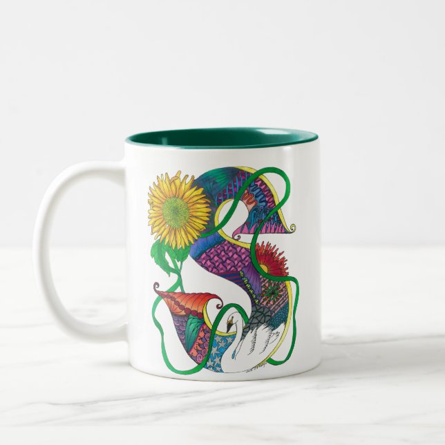 Artistic Monogrammed Coffee mug (Left)