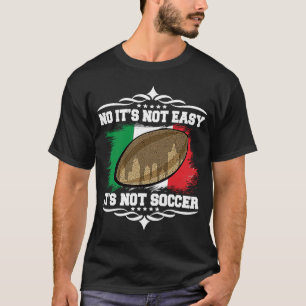 Artistic Motivational Italian Flag Rugby Quote T-Shirt