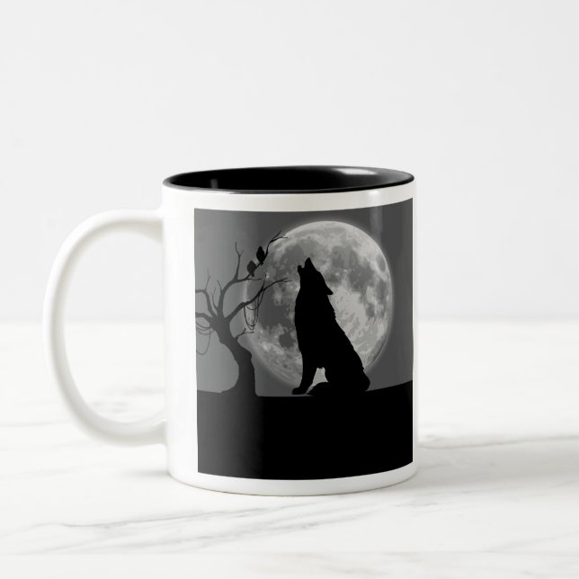 Artistic Nature and Full Moon Mug (Left)