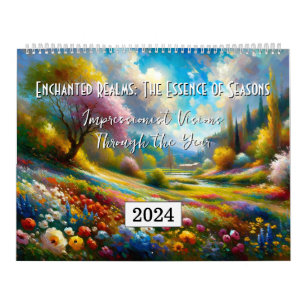 Artistic Nature Landscapes Seasonal Painting  Calendar