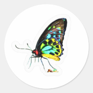 Artistic Neon Profile Butterfly Sticker - Unique S