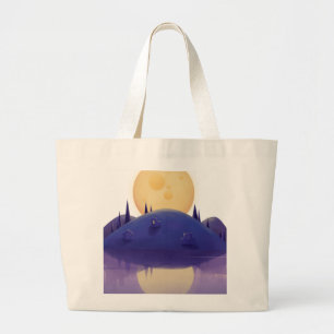 Artistic Nightscape Illustration Tote