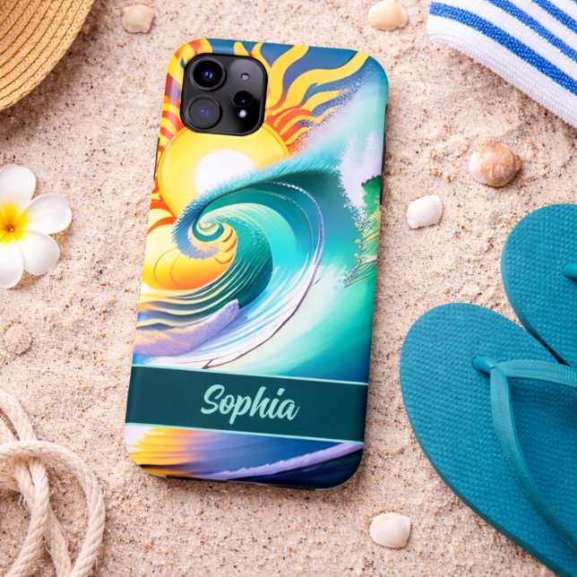 Artistic Ocean Surf Signature  Case-Mate iPhone Case (Creator Uploaded)