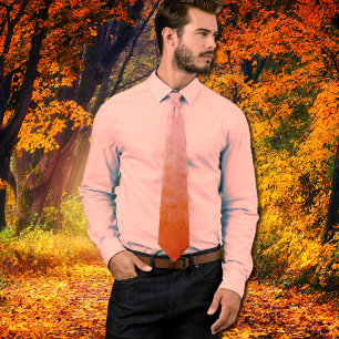 artistic oranges - modern neck tie