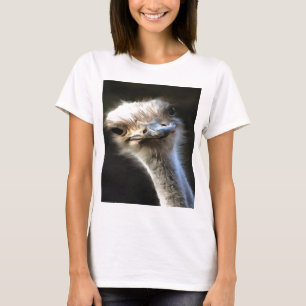 Artistic Ostrich Portrait With Goofy Expression T-Shirt