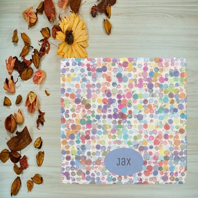 Artistic Paint Splatter Colourful Stone Coaster (Creator Uploaded)