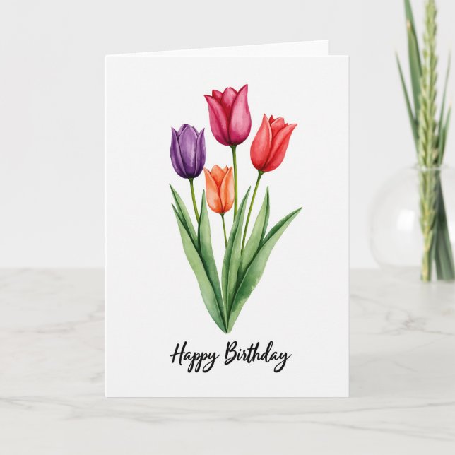 Artistic Painted Blossom Card (Front)