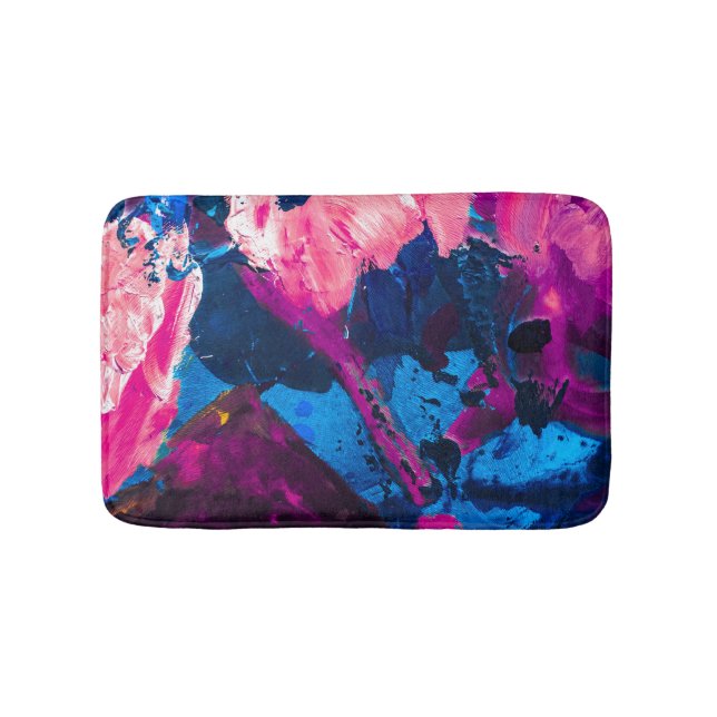 Artistic painted texture, modern decor. bath mat (Front)