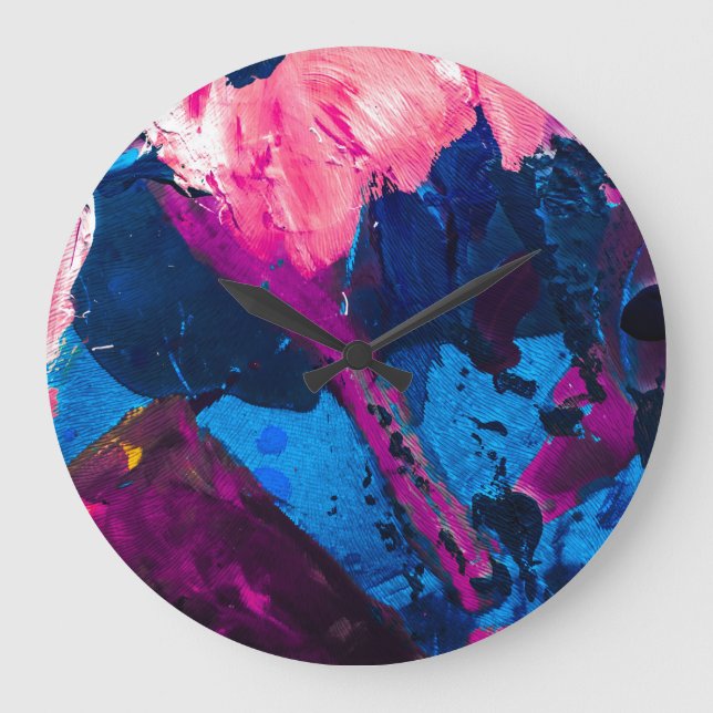Artistic painted texture, modern decor. large clock (Front)