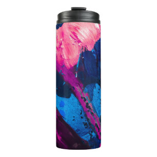 Artistic painted texture, modern decor. thermal tumbler