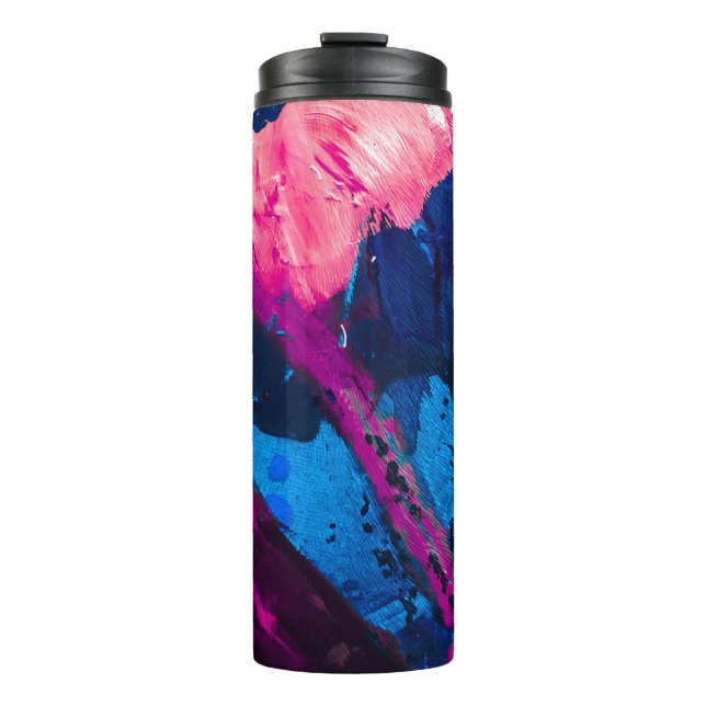 Artistic painted texture, modern decor. thermal tumbler (Front)