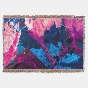 Artistic painted texture, modern decor. throw blanket