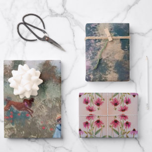 artistic paintings wrapping paper sheet