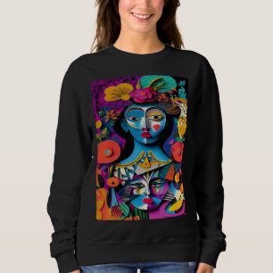 Artistic Paper cut collage Aesthetic Fairy Tale Fa Sweatshirt