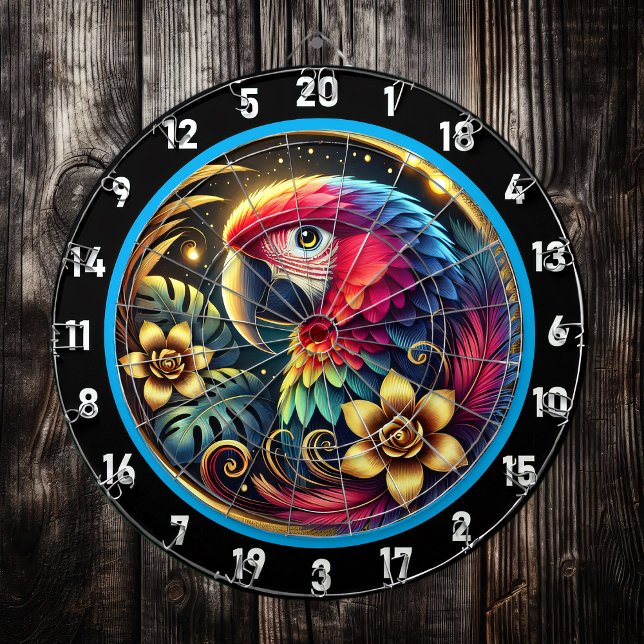 Artistic Parrot Dartboard for Game Lovers (Creator Uploaded)