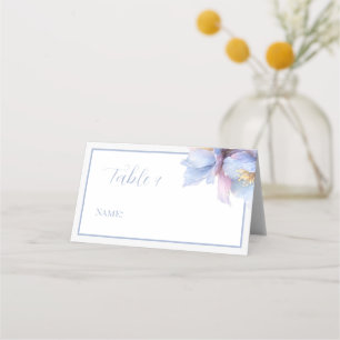 Artistic Pastel Botanical Florals Wedding Place Card