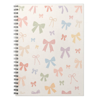 Artistic Pastel Bow Pattern Notebook