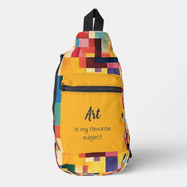 Artistic Pattern Art Is My Favourite Subject Sling Bag (Front)
