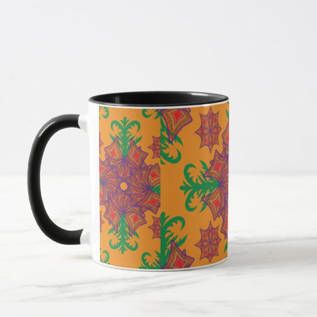 Artistic Pattern Coffee Mug – Stylish Kitchenware  (Left)