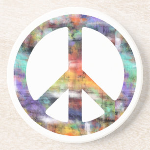Artistic Peace Sign Coaster