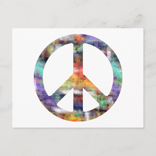 Artistic Peace Sign Postcard (Front)