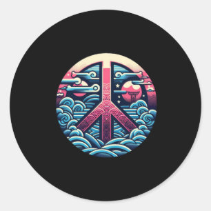 Artistic Peace Sign Sticker