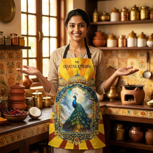 Artistic Peacock Indian Palace Apron