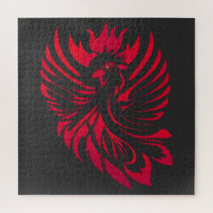 Artistic Phoenix Flame. Birds Aesthetics Jigsaw Puzzle