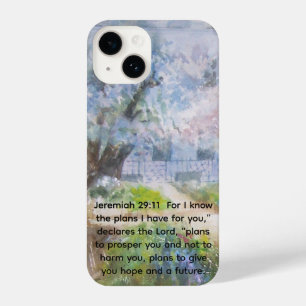 Artistic phone case with Bible verse